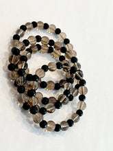Load image into Gallery viewer, SMOKY QUARTZ & AGATE GEMSTONE BRACELET