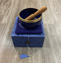 Load image into Gallery viewer, TIBETAN SINGING BOWL- COBALT/THIRD EYE
