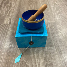 Load image into Gallery viewer, TIBETAN SINGING BOWL- BLUE/THROAT