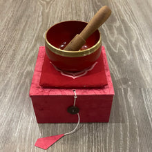 Load image into Gallery viewer, TIBETAN SINGING BOWL- RED/ ROOT