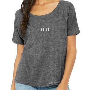 11:11 ANGEL NUMBERS SLOUCHY T SHIRT (GREY)