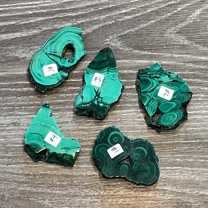 MALACHITE SLICE ( POLISHED)