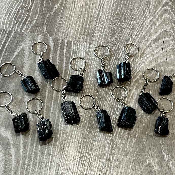 BLACK TOURMALINE KEYCHAIN
