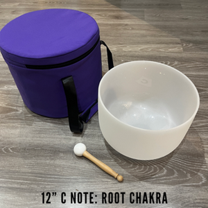 12" ROOT (C) QUARTZ CHAKRA SINGING BOWL