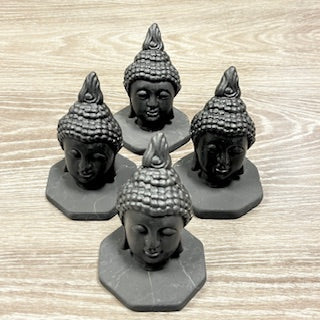 SHUNGITE BUDDHA HEAD TILE