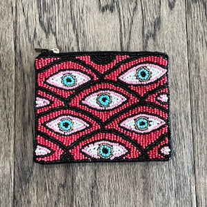 BEADED ZIPPER POUCH