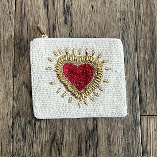 BEADED ZIPPER POUCH