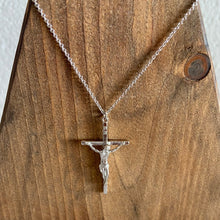 Load image into Gallery viewer, UNISEX RHODIUM NECKLACE WITH CROSS ( OPTIONS)
