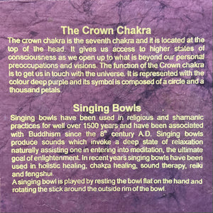 TIBETAN SINGING BOWL- PURPLE/ CROWN