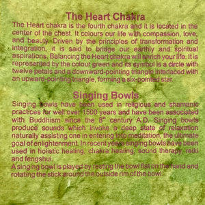 TIBETAN SINGING BOWL- GREEN/HEART