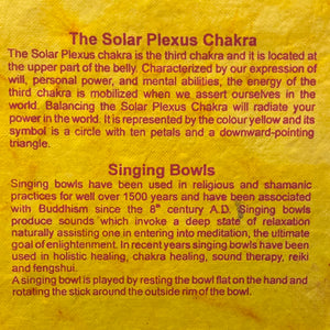 TIBETAN SINGING BOWL- YELLOW/ SOLAR PLEXUS