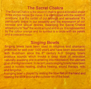 TIBETAN SINGING BOWL- ORANGE/ SACRAL