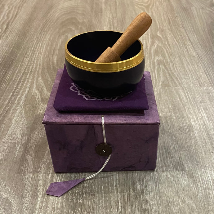 TIBETAN SINGING BOWL- PURPLE/ CROWN