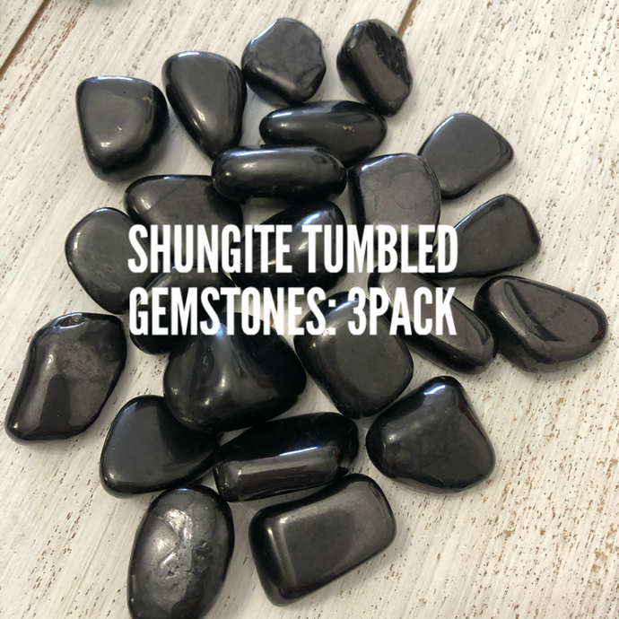 SHUNGITE TUMBLED CRYSTAL STONES