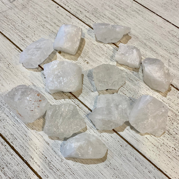 CLEAR QUARTZ ROUGH CUT CRYSTALS